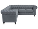 CHESTERFIELD GREY FABRIC SECTIONAL
