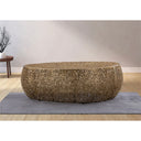 OVAL GOLD COFFEE TABLE