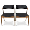 ENZO BLACK LEATHER DINING CHAIR (SET OF 2)
