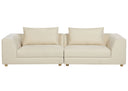 Light Beige contemporary sofa in a white background