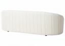 back side of an Off-white sofa with quilted design on a white background