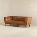 ADELE 85" COGNAC TOP-GRAIN LEATHER SOFA