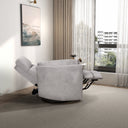 LIA LATTE GLIDER SUEDE RECLINER & SWIVEL CHAIR
