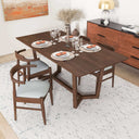 MARINA  SOLID WOOD DINING TABLE IN BROWN