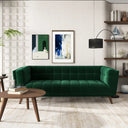 ADELE 85" GREEN VELVET SOFA
