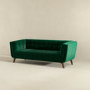 ADELE 85" GREEN VELVET SOFA
