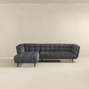 ADELE 103" ASH-GREY FABRIC LEFT-FACING SECTIONAL SOFA