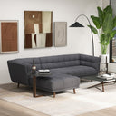 ADDISON LEFT SECTIONAL ASH GREY FABRIC SOFA
