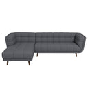 ADDISON LEFT SECTIONAL ASH GREY FABRIC SOFA