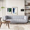 ADELE 85" LIGHT GREY VELVET SOFA