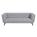 ADELE 85" LIGHT GREY VELVET SOFA