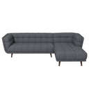 ADDISON RIGHT SECTIONAL ASH GREY FABRIC SOFA