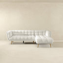 ADELE 103" CREAM BOUCLE RIGHT-FACING SECTIONAL SOFA