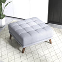 ADELE LIGHT-GREY FABRIC OTTOMAN