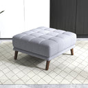 ADELE LIGHT-GREY FABRIC OTTOMAN