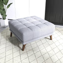 ADELE LIGHT-GREY FABRIC OTTOMAN