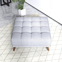 ADELE LIGHT-GREY FABRIC OTTOMAN