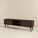 ADRIAN 71" MID-CENTURY MODERN WALNUT MEDIA STAND