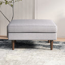 ALLEGRA LIGHT-GREY FABRIC OTTOMAN