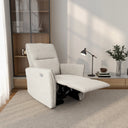 AJA CREAM SUEDE RECLINER CHAIR