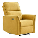 AJA DARK-YELLOW SUEDE RECLINER CHAIR