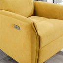 AJA DARK-YELLOW SUEDE RECLINER CHAIR