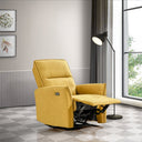 AJA DARK-YELLOW SUEDE RECLINER CHAIR