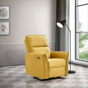 AJA DARK-YELLOW SUEDE RECLINER CHAIR