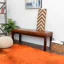 ALBA 50" TAN GENUINE LEATHER BENCH