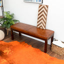 ALBA 50" TAN GENUINE LEATHER BENCH