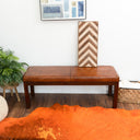 ALBA 50" TAN GENUINE LEATHER BENCH