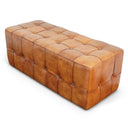 BINA 49" TAN LEATHER BENCH