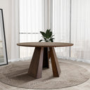 BOLTON ROUND WALNUT DINING TABLE