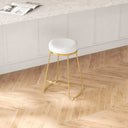 JANE 26" LUXURY IVORY UPHOLSTERED BAR STOOL