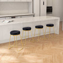 JANE 26" LUXURY BLACK UPHOLSTERED BAR STOOL