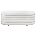 CAMILLA 49" WHITE BOUCLE STORAGE BENCH