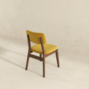 CARLOS DARK YELLOW VELVET SOLID BACK SIDE CHAIR (SET OF 2)