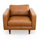 CATHERINE TAN LEATHER ACCENT CHAIR