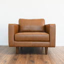CATHERINE TAN LEATHER ACCENT CHAIR