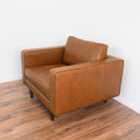 CATHERINE TAN LEATHER ACCENT CHAIR