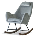 COCO GREY VELVET ROCKING CHAIR