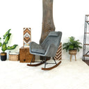 COCO GREY VELVET ROCKING CHAIR