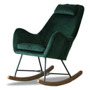 COCO GREEN VELVET ROCKING CHAIR