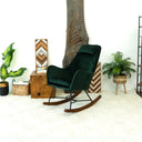 COCO GREEN VELVET ROCKING CHAIR
