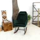 COCO GREEN VELVET ROCKING CHAIR