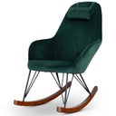 CRISTA GREEN VELVET ROCKING CHAIR
