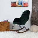 CRISTA GREEN VELVET ROCKING CHAIR