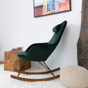 CRISTA GREEN VELVET ROCKING CHAIR