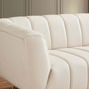 LORENA 86" BEIGE GENUINE ITALIAN LEATHER SOFA