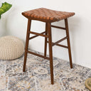 MAYA 30" TAN GENUINE LEATHER BAR STOOL